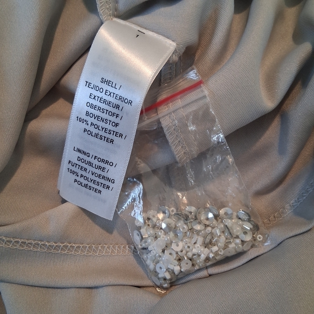 BHLDN Anthropology Fidelia Heavily Beaded Maxi Dress In Grey size 4 NWOT - Picture 14 of 15
